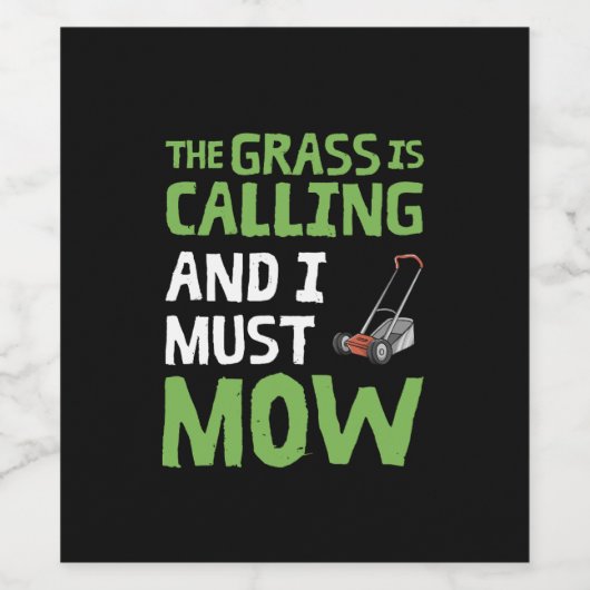 De gras roept en ik moet maaien wijn etiket (Enkel label)