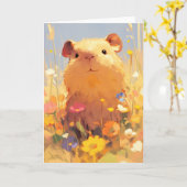 De Grasachtige Toevlucht van de Capybara Kaart (Gele Bloem)