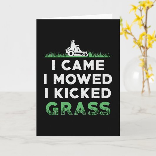 De grasmaaier die ik heb gemaaid, ik heb gras gema kaart (Gele Bloem)