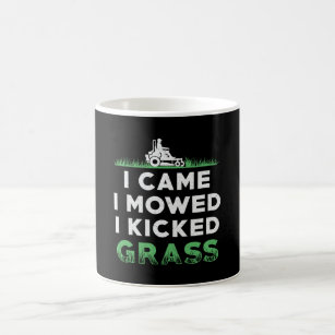 De grasmaaier die ik heb gemaaid, ik heb gras gema koffiemok