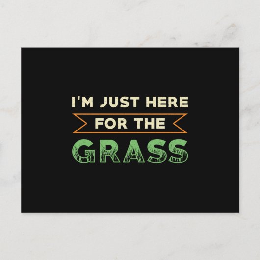 De grasmaaier die ik hier ben voor de grasgrasmoei briefkaart (Voorkant)