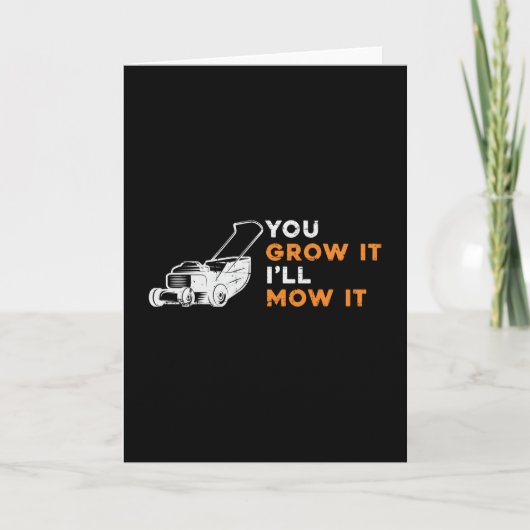 De grasmaaier die je kweekt, zal ik het grasmaaien kaart (Voorkant)
