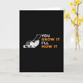 De grasmaaier die je kweekt, zal ik het grasmaaien kaart (Gele Bloem)