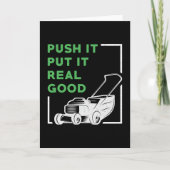 De grasmaaier duwt het echt goed in bedwang kaart (Voorkant)