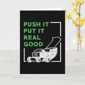 De grasmaaier duwt het echt goed in bedwang kaart (Gele Bloem)