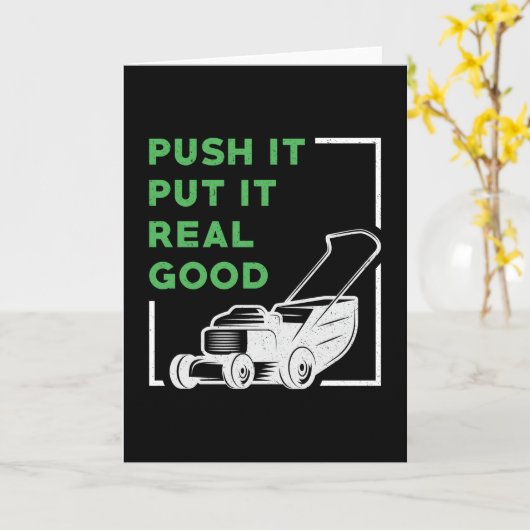 De grasmaaier duwt het echt goed in bedwang kaart (Gele Bloem)