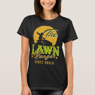 De grasmaaier komt opnieuw neer op een schamele gr t-shirt