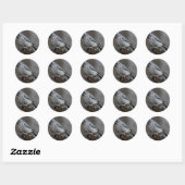De gratie van de grijze mees ronde sticker (Vel)