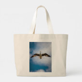 De gratie van een vogel in de vlucht grote tote bag (Achterkant)