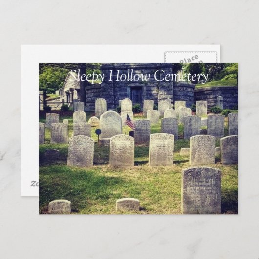 De Grave Site of Washington Irving Briefkaart (Voorkant / Achterkant)