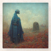 De grave Surreal Sci-Fi Fantasy Alien Glazen Onderzetter (Voorkant)