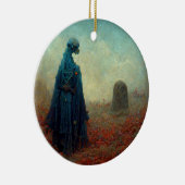 De grave Surreal Sci-Fi Fantasy Alien Keramisch Ornament (Rechts)