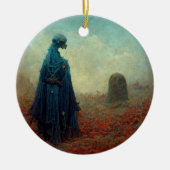 De grave Surreal Sci-Fi Fantasy Alien Keramisch Ornament (Voorkant)