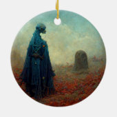 De grave Surreal Sci-Fi Fantasy Alien Keramisch Ornament (Achterkant)