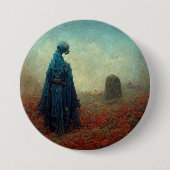 De grave Surreal Sci-Fi Fantasy Alien Ronde Button 7,6 Cm (Voorkant)