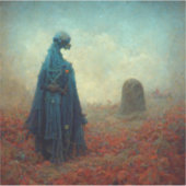 De grave Surreal Sci-Fi Fantasy Alien Sticker (Voorkant)