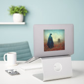 De grave Surreal Sci-Fi Fantasy Alien Sticker (Laptop op bureau)