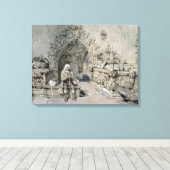 De grave van Little Nell Canvas Afdruk (Insitu (Houten vloer))
