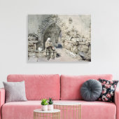 De grave van Little Nell Canvas Afdruk (Insitu (Woonkamer))