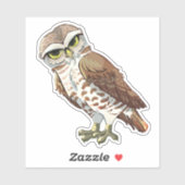 De Gravende Uil // Op maat gesneden vinyl sticker (Vel)