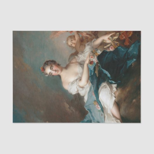 De gravin van Brac als Aurora, Jean-Marc Nattier Tissuepapier (Voorkant)