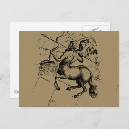 De Gravure Hevelius van de Kaart van de (Voorkant / Achterkant)