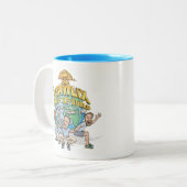 De Grawlix bewaart de wereld - 11oz twee-toon Mok (Voorkant links)