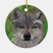 DE GRAY WOLF-versiering Keramisch Ornament (Voorkant)