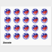De Great American Heart Stickers (Vel)
