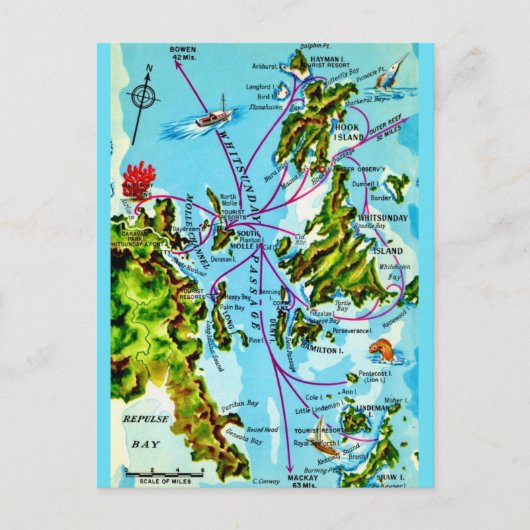 De Great Barrier Reef Ansichtkaart Briefkaart (Voorkant)