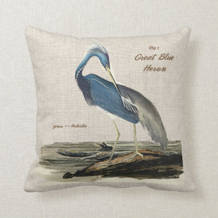 De Great Blue Heron-Poly-messing Kussen