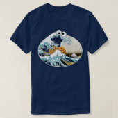 De Great Cookie Eating Wave Off Kanagawa Googly E T-shirt (Design voorkant)
