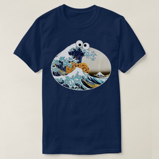De Great Cookie Eating Wave Off Kanagawa Googly E T-shirt (Design voorkant)