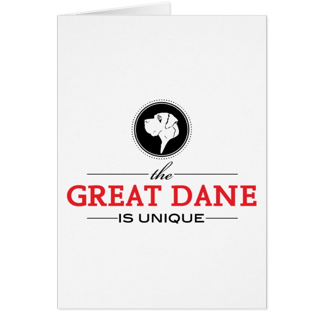 de GREAT DANE is uniek (Voorkant)