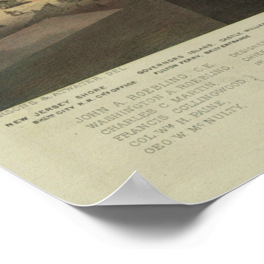 De Great East River Suspension Bridge Poster (Hoek)