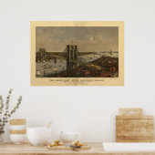 De Great East River Suspension Bridge Poster (Keuken)