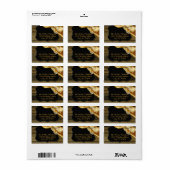 De Great Gatsby Inspiration bruiloft Labels (Full Sheet)