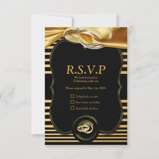 De Great Gatsby RSVP-kaart RSVP Kaartje (Voorkant)