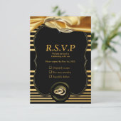 De Great Gatsby RSVP-kaart RSVP Kaartje (Staand voorkant)