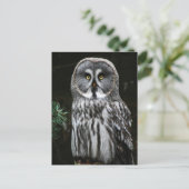 De Great Grey Owl pcn Briefkaart (Staand voorkant)