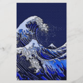 De Great Hokusai Wave Carbon Style Briefpapier (Voorkant)