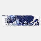 De Great Hokusai Wave Carbon Style Bumpersticker (Voorkant)