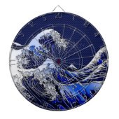 De Great Hokusai Wave Carbon Style Dartbord (Voorkant)
