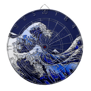 De Great Hokusai Wave Carbon Style Dartbord