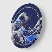 De Great Hokusai Wave Carbon Style Grote Klok (Hoek)