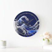 De Great Hokusai Wave Carbon Style Grote Klok (Huis)