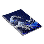 De Great Hokusai Wave Carbon Style Notitieboek (Rechterzijde)