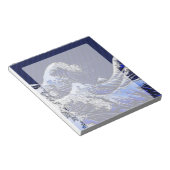 De Great Hokusai Wave Chrome Carbon ziet er uit Notitieblok (Schuin)
