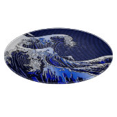 De Great Hokusai Wave Chrome Carbon ziet er uit Snijplank (Hoek)
