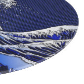 De Great Hokusai Wave Chrome Carbon ziet er uit Snijplank (Hoek)